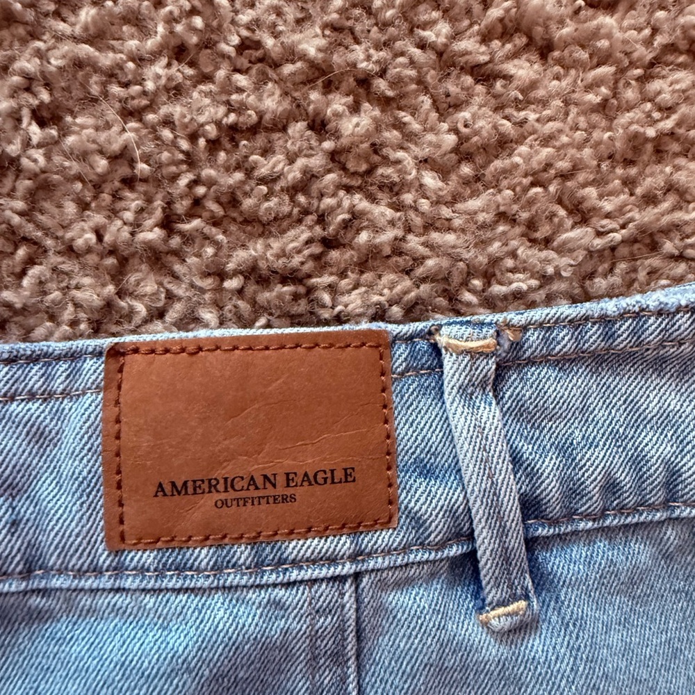 American Eagle Outfitters Blue Button-Up Mini Skirt - Picture 6 of 7